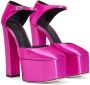 Giuseppe Zanotti metallic-effect block-heel pumps Pink - Thumbnail 2