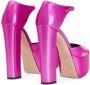 Giuseppe Zanotti metallic-effect block-heel pumps Pink - Thumbnail 3