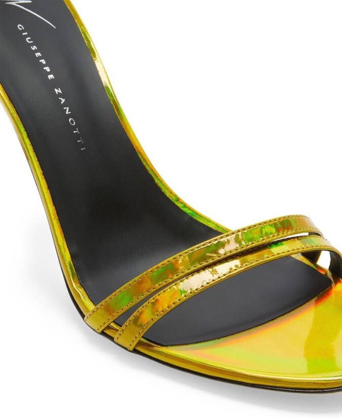 Giuseppe Zanotti metallic-finish stiletto sandals Yellow