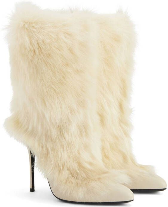 Giuseppe Zanotti Micole 105mm leather boots Neutrals