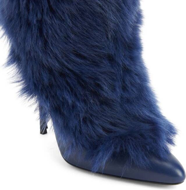 Giuseppe Zanotti Micole 105mm shearling boots Blue