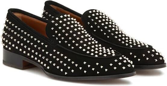 Giuseppe Zanotti micro-stud embellished loafers Black