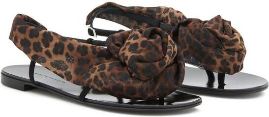 Giuseppe Zanotti Milonga leopard print sandals Black