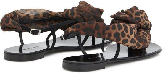 Giuseppe Zanotti Milonga leopard print sandals Black