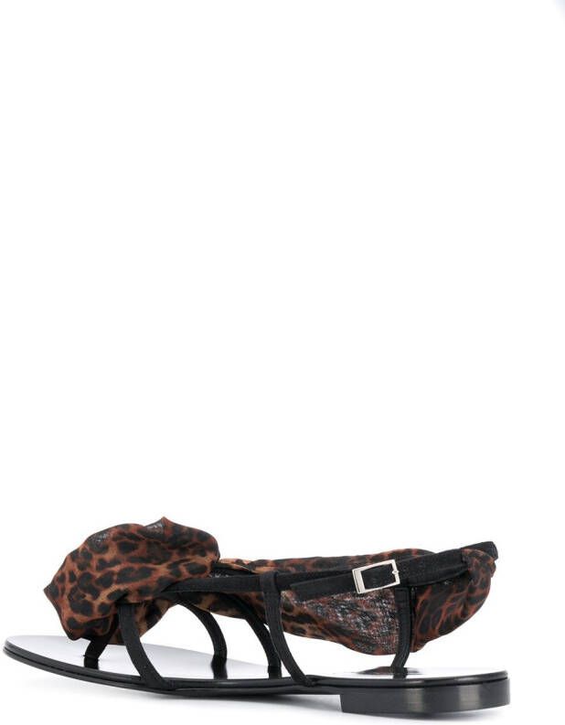 Giuseppe Zanotti Milonga leopard sandals Black