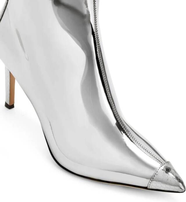 Giuseppe Zanotti Mirea 85mm leather boots Silver