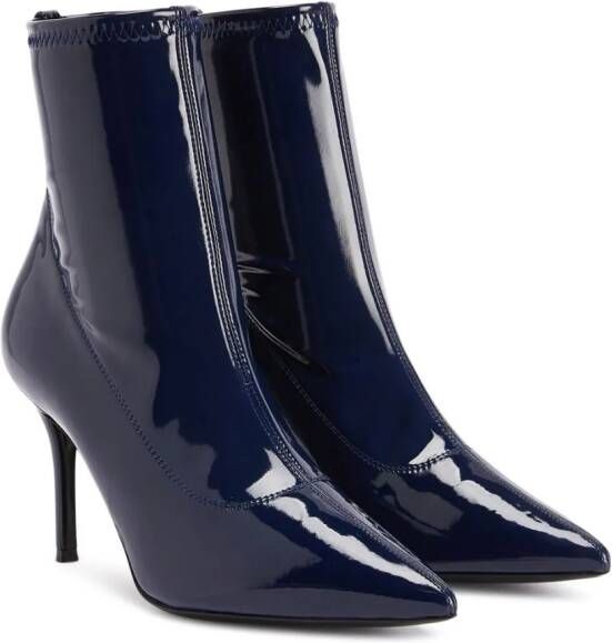 Giuseppe Zanotti Mirea 90mm leather ankle boots Blue