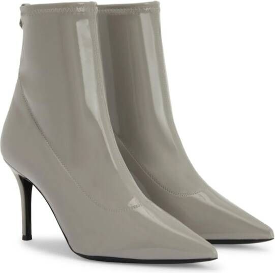 Giuseppe Zanotti Mirea 90mm patent-leather boots Grey