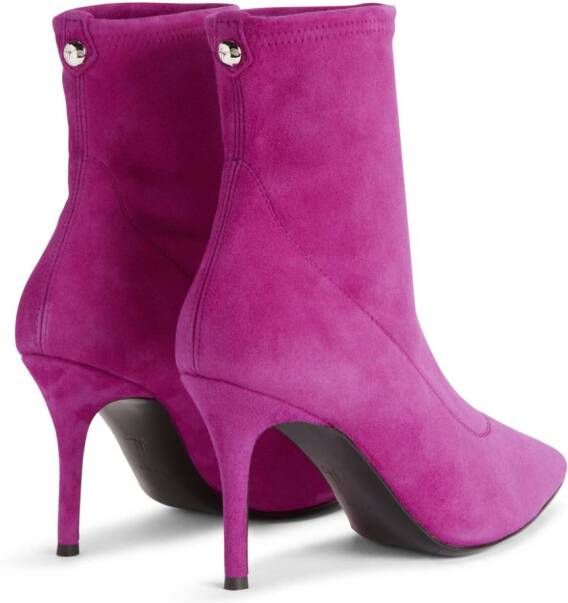 Giuseppe Zanotti Mirea 90mm suede ankle boots Purple