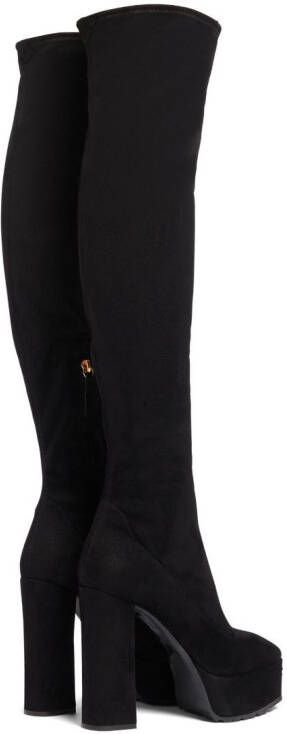 Giuseppe Zanotti Morgana 120mm suede boots Black