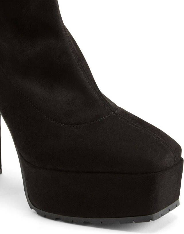 Giuseppe Zanotti Morgana 120mm suede boots Black