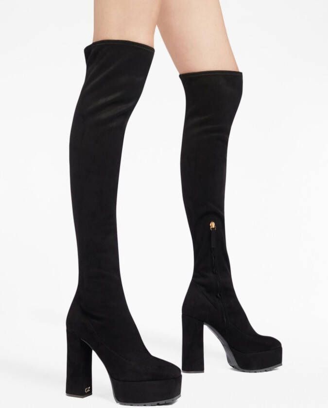 Giuseppe Zanotti Morgana 120mm suede boots Black