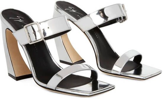 Giuseppe Zanotti Musa curved-heel sandals Silver