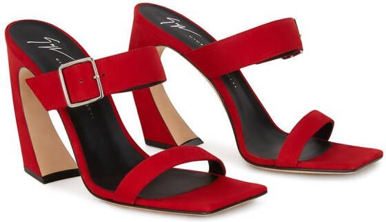 Giuseppe Zanotti Musa suede sandals Red