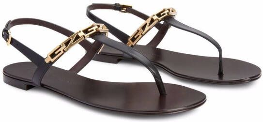 Giuseppe Zanotti Musicaa monogram-chain sandals Black