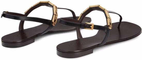 Giuseppe Zanotti Musicaa monogram-chain sandals Black