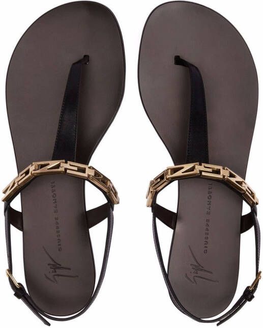 Giuseppe Zanotti Musicaa monogram-chain sandals Black