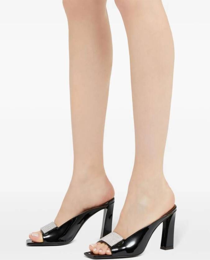 Giuseppe Zanotti Mya crystal-embellished leather mules Black