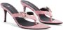 Giuseppe Zanotti Naomee 70mm crystal-buckle ostrich-effect mules Pink - Thumbnail 2