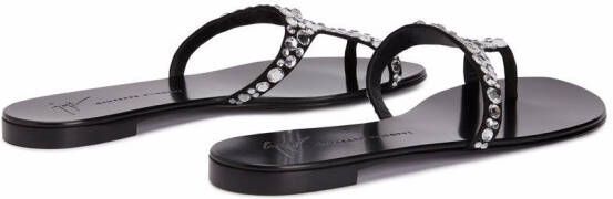 Giuseppe Zanotti Nebula crystal-embellished sandals Black