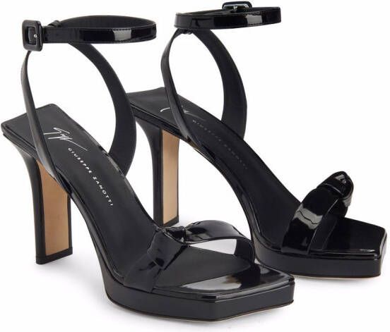 Giuseppe Zanotti Nefertite knot 100mm sandals Black