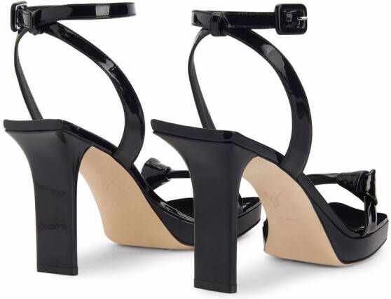 Giuseppe Zanotti Nefertite knot 100mm sandals Black
