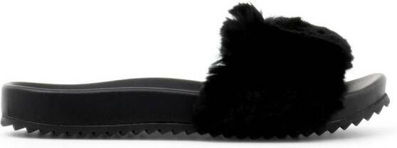 Giuseppe Zanotti Neil Jr. faux fur slides Black