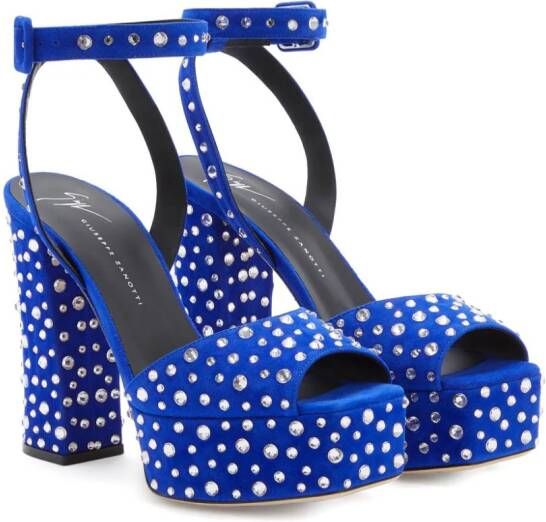 Giuseppe Zanotti New Betty 120mm crystal-embellished sandals Blue