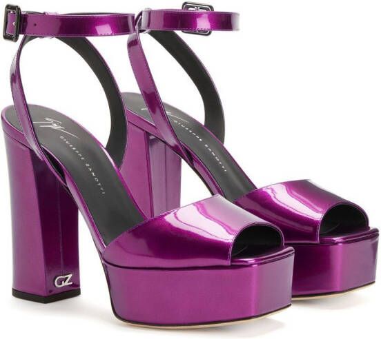 Giuseppe Zanotti New Betty 120mm platform sandals Purple