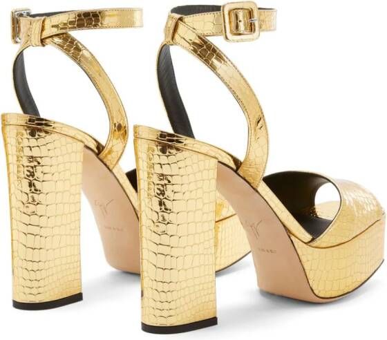 Giuseppe Zanotti New Betty leather sandals Gold