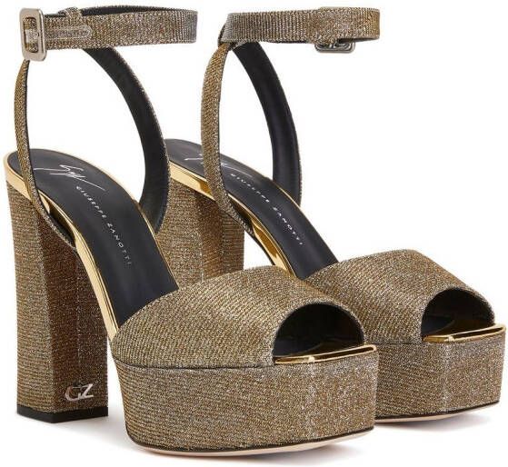 Giuseppe Zanotti New Betty platform sandals Gold