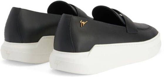 Giuseppe Zanotti New Conley logo-plaque loafers Black