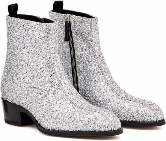 Giuseppe Zanotti New York glitter ankle boots Metallic