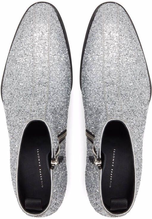 Giuseppe Zanotti New York glitter ankle boots Metallic