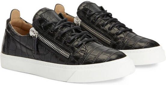 Giuseppe Zanotti Nicki crocodile-effect sneakers Black