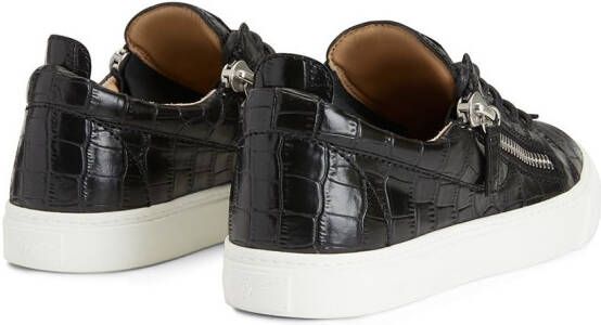 Giuseppe Zanotti Nicki crocodile-effect sneakers Black