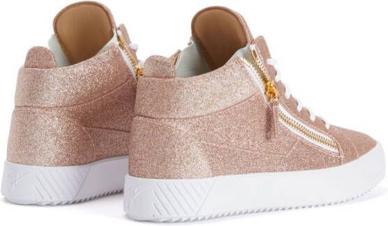 Giuseppe Zanotti Nicki glitter high-top sneakers Pink
