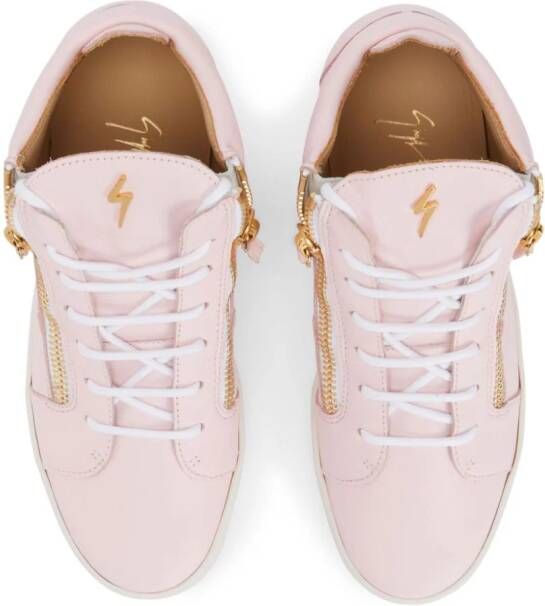 Giuseppe Zanotti Nicki leather skneakers Pink