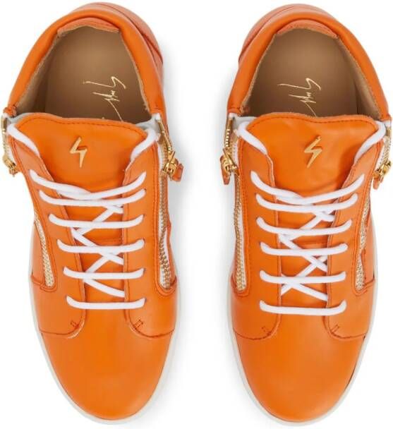 Giuseppe Zanotti Nicki leather sneakers Orange