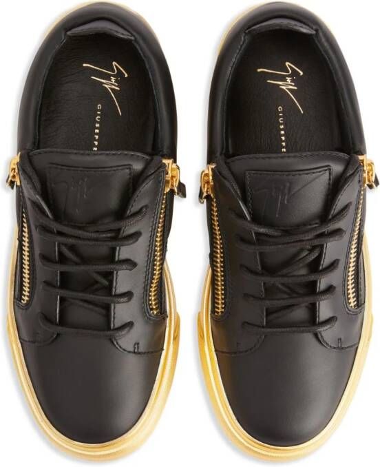 Giuseppe Zanotti Nicki logo-patch leather sneakers Black