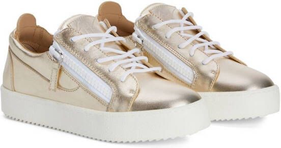 Giuseppe Zanotti Nicki low-top leather sneakers Gold