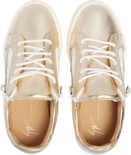 Giuseppe Zanotti Nicki low-top leather sneakers Gold