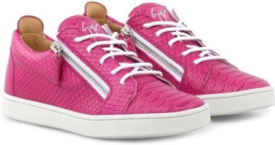 Giuseppe Zanotti Nicki low-top leather sneakers Pink