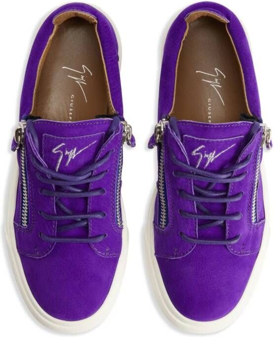 Giuseppe Zanotti Nicki low-top suede sneakers Purple