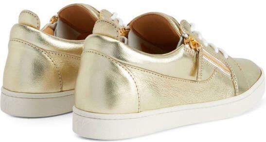Giuseppe Zanotti Nicki metallic lace-up sneakers Gold