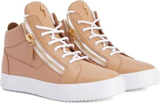 Giuseppe Zanotti Nicki mid-top leather sneakers Neutrals