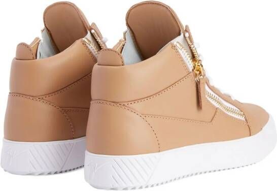 Giuseppe Zanotti Nicki mid-top leather sneakers Neutrals