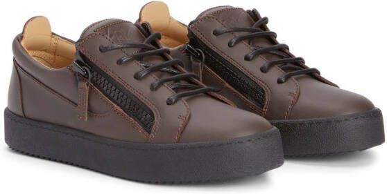 Giuseppe Zanotti Nicki zip-detail sneakers Brown