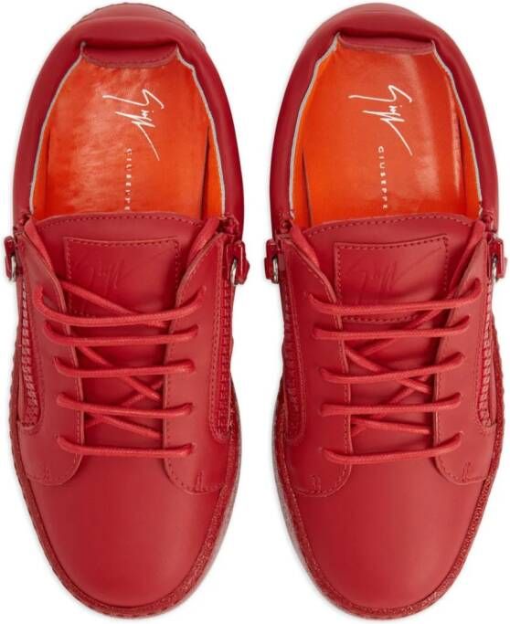 Giuseppe Zanotti Nicki zip-detail sneakers Red