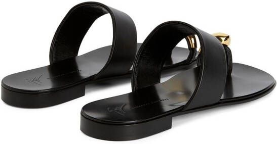 Giuseppe Zanotti Norbert flat sandals Black